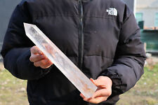 2.72LB Natural Clear Quartz Obelisk Crystal Tower Point Wand Reiki Healing picture