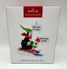 Hallmark Keepsake What Did You Call Me? Humor Penguin Sled Ornament 2023 NEW picture