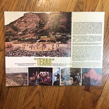 Travel Brochure TEXAS Outdoors Musical Drama Palo Dura Canyon Park vintage picture