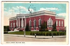 Public Library Waltham Massachusetts c1920s Posted Street View Postcard picture