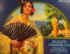 Antique Vintage 1930s La Reina Crate Label, Rialto CA, Beautiful Americana picture
