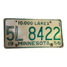 1956 Minnesota 10,000 Lakes License Plate Tag Hot Rod Man Cave Classic Car picture