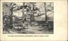 Essex Massachusetts MA Centennial Grove Pavilion and Swings c1910 Postcard picture