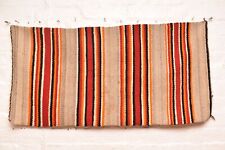 Antique Navajo Rug Textile Native American Indian 36x18 Striped Weaving Vintage picture