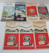 Vintage Road Map Lot of 7 Various States; GULF, CALSO, & SINCLAIR; ca 50s-60s picture