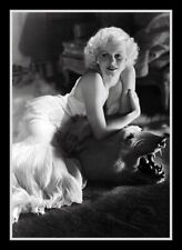 Jean Harlow (bearskin) - Vintage Hollywood Actor  - BIG MAGNET 3.5 x 5 inches picture