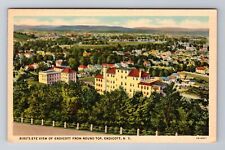 Endicott NY-New York, Bird's Eye City View From Roundtop, Vintage Postcard picture