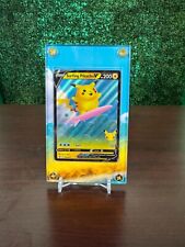 Pokemon Surfing Pika V Extended Art Trading Card Case Display CARD INCLUDED picture