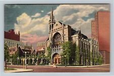 Chicago IL-Illinois Fourth Presbyterian Church Michigan Ave Linen c1949 Postcard picture