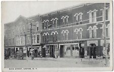 Groton NY Main Street FC Atwater Wilson's First National Bank Vintage Postcard picture