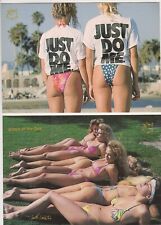 California Girls Postcards Risque  80's Pinup Bikini Beach Set of 3   #61 picture
