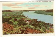 Postcard OH Ohio River Gallipolis Bird's Eye View Antique  picture