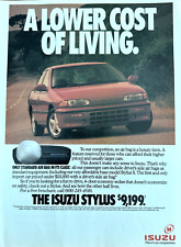 1991 Isuzu Stylus XS Original Magazine Advertisement Small Poster picture
