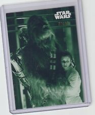 2019 Topps Black and White Star Wars ESB Chewbacca Leia Parallel Green 93/99 picture