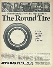 1967 Vtg Print Ad Atlas Plycron Tire Retro Garage Car Auto Man Cave Home MCM Art picture