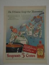 Magazine Ad* - 1942 - Seagram's Five Crown- World War II - Chef's picture