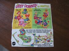 Vintage UPSY DOWNSY Mattel ADVERTISING BACKING BOARD Ad Card Game KIDDLE #1 picture