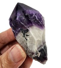 Amethyst Chevron Crystal Polished Tip Wand Brazil 36 grams picture