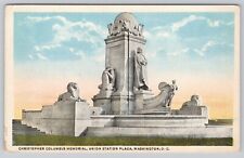 Christopher Columbus Memorial Union Plaza Washington D.C. Vintage Postcard picture