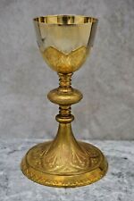 + Nice Traditional Vintage French Gothic Chalice, 8 3/8