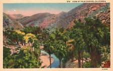 Vintage Postcard View of Palm Canyon Scenic River and Mountains California CA picture