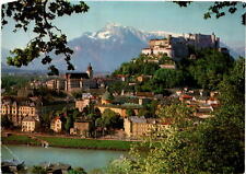 Salzburg, Austria, Festival City, old town, castle of Hohensalzburg, Postcard picture