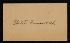 Philo Farnsworth Television Inventor Pioneer Autograph Reprint On Old 3X5 Card  picture
