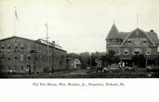 1907. TRIO HOUSE, PERKASIE, PA. STREET VIEW. POSTCARD FX13 picture