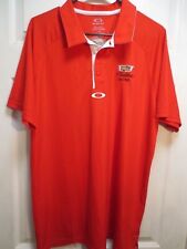OAKLEY CADILLAC RACING EMBROIDERED RED POLO SHIRT SIZE LARGE picture