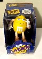 90s M&Ms YELLOW CANDY DISPENSER LAZY BOY LA-Z-BOY RECLINER REMOTE IN HAND W/BOX picture