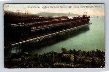 Duluth MN-Minnesota, Ore Docks at Two Harbors, Antique Vintage c1909 Postcard picture