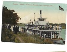 c1910 Steamer Alberta Landing Riverside Park Winnipeg Manitoba Canada Postcard picture