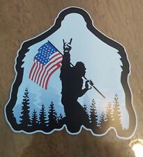 Bigfoot US Flag Peace Sasquatch Yeti Decal (5