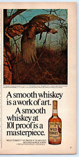 Wild Turkey Bourbon SMOOTH WHISKEY IS A WORK OF ART 1981 2/3pg Print Ad 5x11