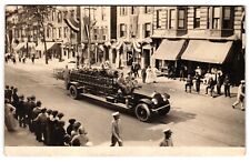 C.H. Evans Hook & Ladder Co. Firetruck Parade Hudson NY RPPC c1920s Postcard picture