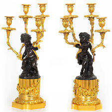 Pair of French Antique Four-Light 