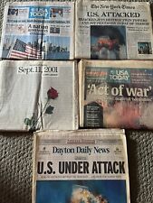 Lot of 5: September 11 2001 9/11 Attacks Newspaper New York USA Today Cincinnati picture