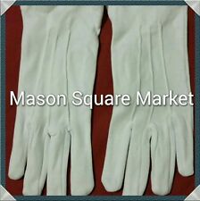 Freemason Masonic Plain White Dress Gloves  picture