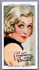 1938 Player's Cigarettes Film Stars Constance Bennett #4 Tobacco Trading Card picture
