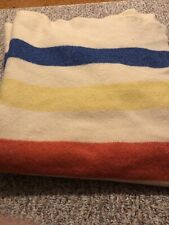 Vintage Hudson Wool Bay 3 Point Stripe Blanket  66x75 picture