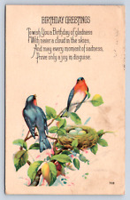 Vintage Postcard Birthday Greetings Poem 1921 South Windsor Connecticut  picture