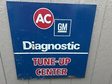 Vintage Original AC Delco Sign Tune Up Center Metal Gas Oil Chevy GM picture