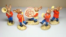 Royal Doulton Oompah Band 5pc Sousaphone Drummer Major Cymbals Trumpeter Set picture