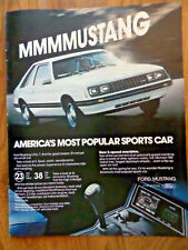 1980 Ford Mustang Ad New 5 Speed Overdrive America's Most Popular Sports Car picture