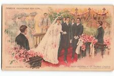 Postcard 1903 Noon Wedding At St. Thomas Church, W.R. Hearst Vintage VPC0. picture