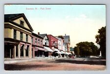 Brandon VT-Vermont, Park Street, Antique, Vintage Souvenir Postcard picture