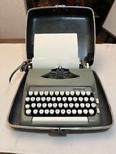 Vintage SCM Smith Corona Super Sterling Manual Portable Typewriter With Case picture