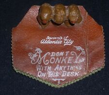1930s  Souvenir from Atlantic City~See No/Hear No/Speak No Evil~Figural Monkeys picture