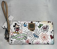 Disney Dooney & and Bourke Sketch Wallet Wristlet Dumbo Castle Balloons Mickey picture