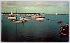 Postcard Everyone Has Fun Boating At Scituate Harbor, Massachusetts Unposted picture